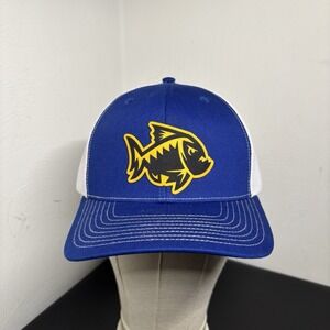 Big Fish Trucker Hat Snapback Cap Blue White Adult OSFM Fishing Richardson Mesh